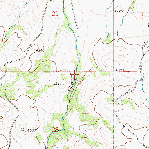 Topographic Map of Pirate Lake, MT