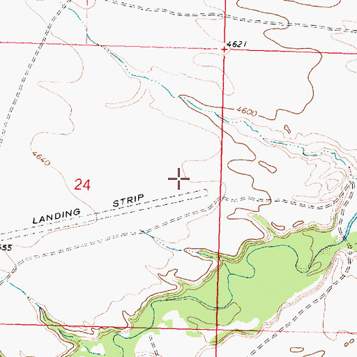 Topographic Map of Starr-Browning Airstrip, MT