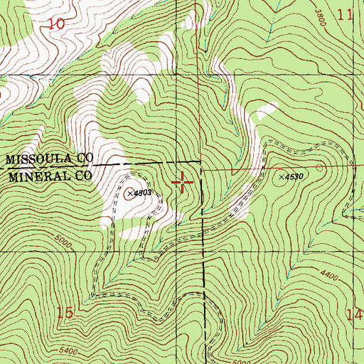 Topographic Map of Ted Luark Private Stolport (historical), MT