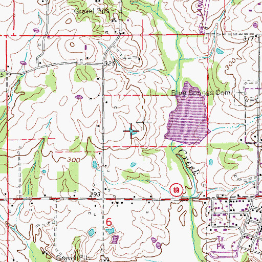 Topographic Map of Mud Creek Site One Reservoir, AR