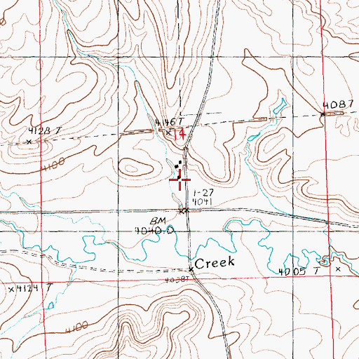 Topographic Map of Cheadle School (historical), MT