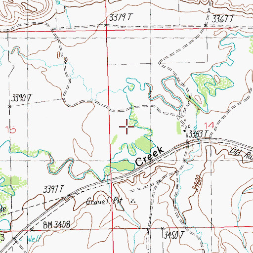 Topographic Map of Chippewa Creek, MT