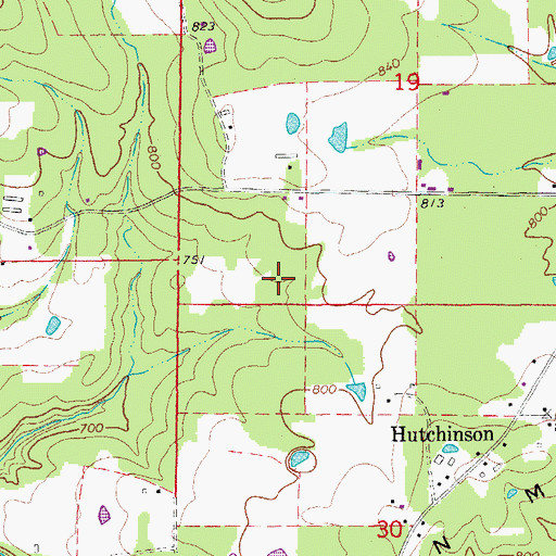 Topographic Map of Morris Stuart Lake Dam, AR