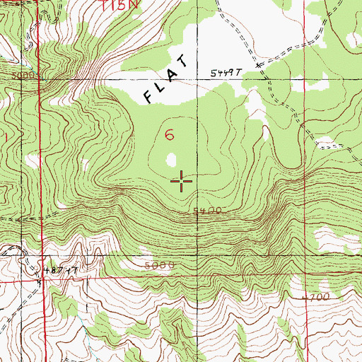 Topographic Map of Flat Mountain, MT