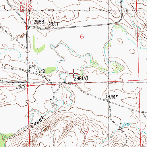 Topographic Map of Fords Creek, MT