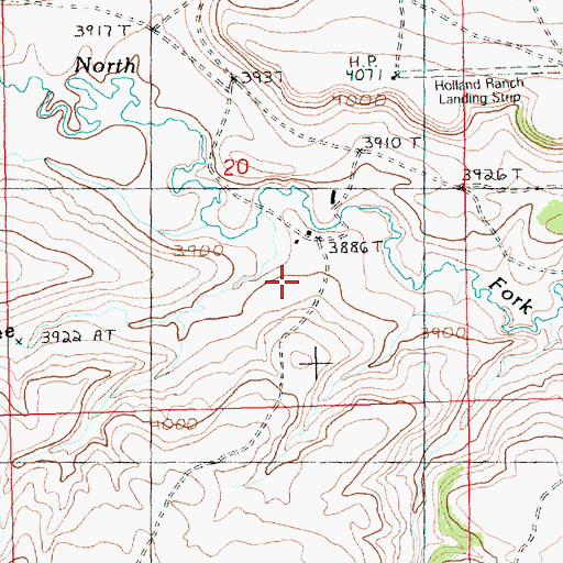 Topographic Map of Horsethief Coulee, MT