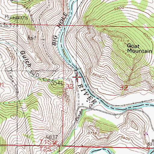 Topographic Map of La Marche Gulch, MT