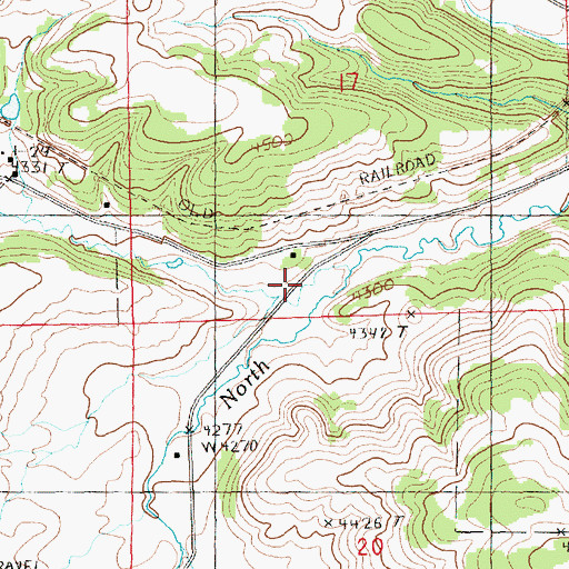 Topographic Map of Skaggs School (historical), MT
