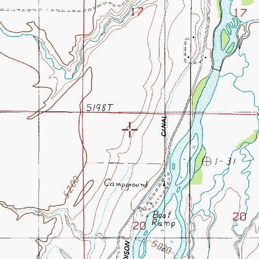 Topographic Map of Eightmile Fishing Access Site, MT