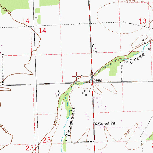 Topographic Map of Valentine School (historical), MT