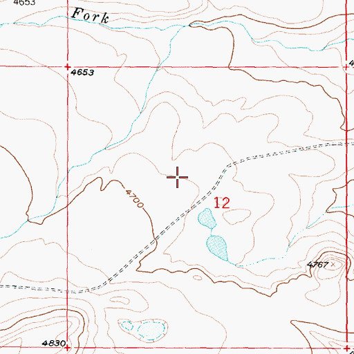 Topographic Map of Frenchy Gulf, MT