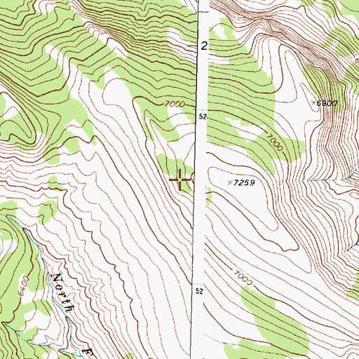 Topographic Map of Ford Creek Plateau, MT