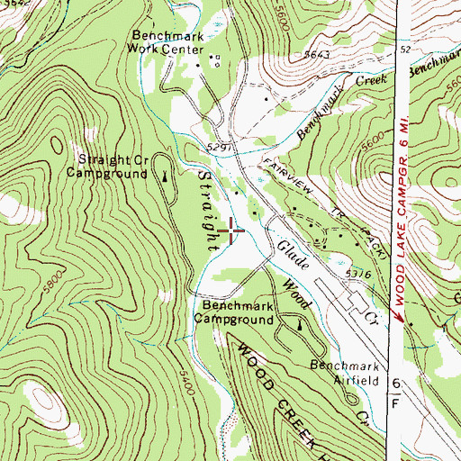 Topographic Map of Wood Canyon, MT