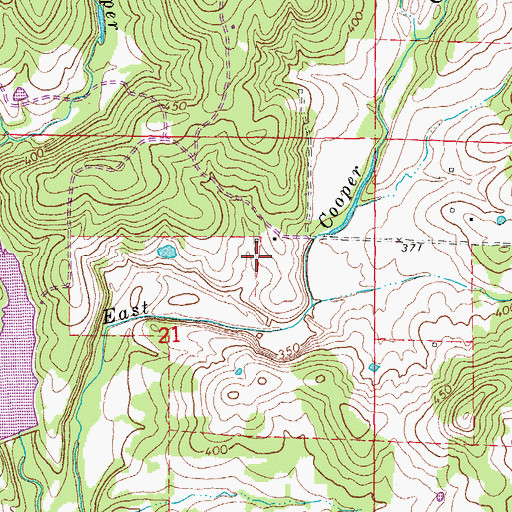 Topographic Map of Cooper Creek Site One Dam, AR
