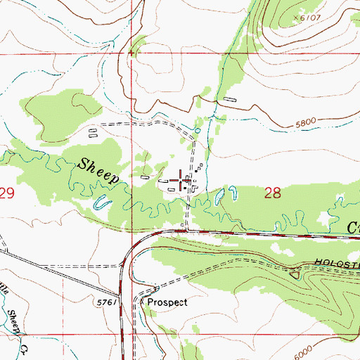 Topographic Map of Cook Ranch, MT