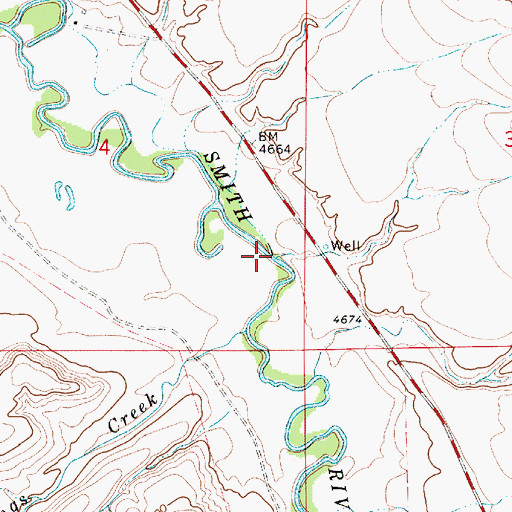 Topographic Map of Rabbit Creek, MT