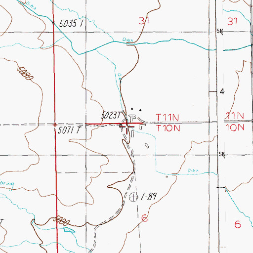 Topographic Map of Stone Ranch, MT