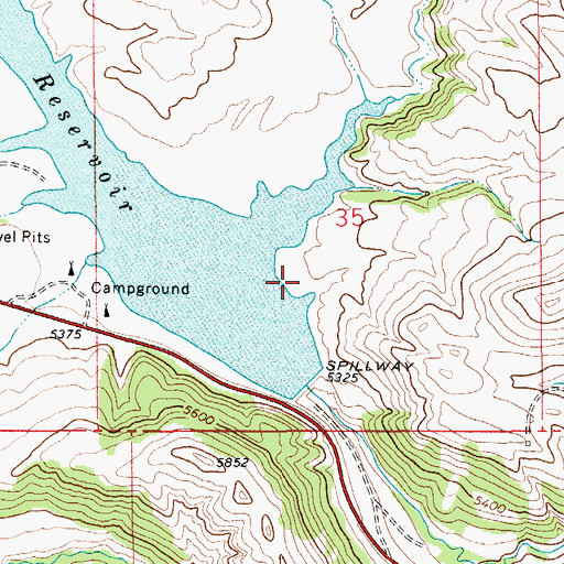 Topographic Map of Bair Reservoir Sportsmans Access, MT
