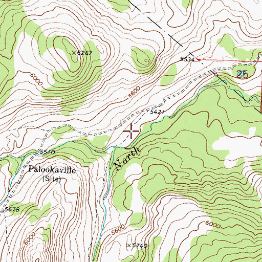 Topographic Map of Little Badger Forest Service Station, MT