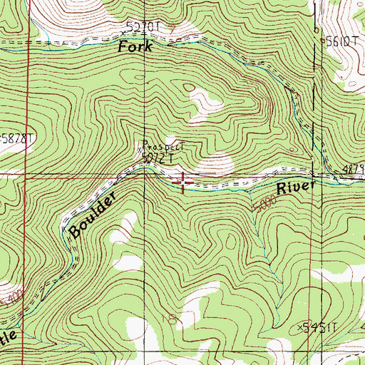 Topographic Map of Crowley Dam, MT