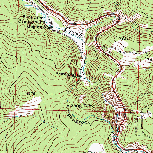 Topographic Map of Bimetallic Power Plant, MT