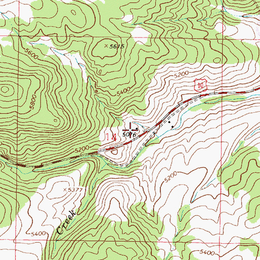 Topographic Map of Montana State Highway Department Section House, MT