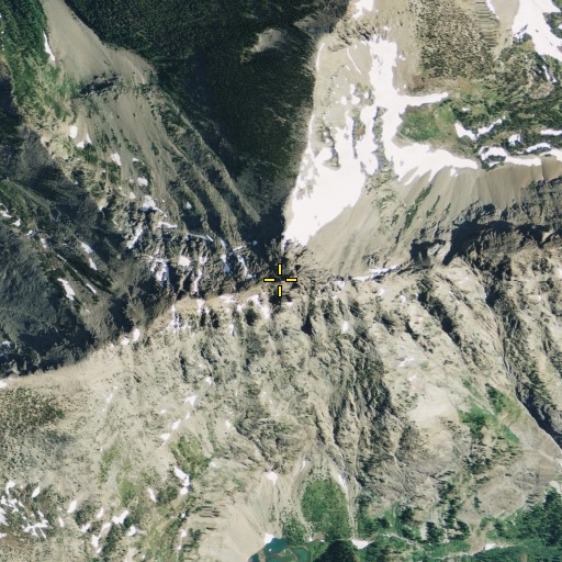 Aerial/Satellite Image of Brave Dog Mountain, MT