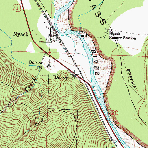 Topographic Map of Red Eagle, MT