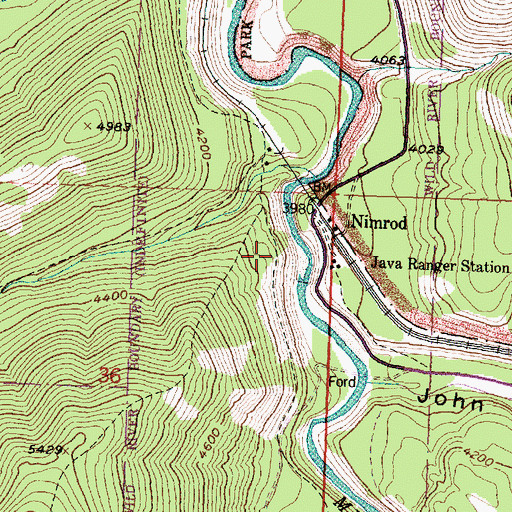 Topographic Map of Java, MT