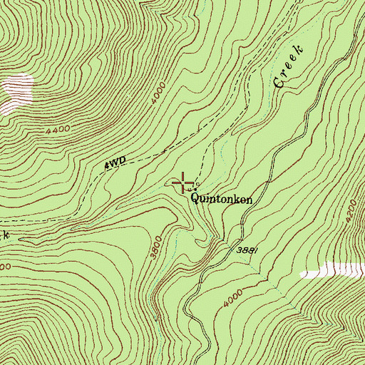 Topographic Map of Quintokon Forest Service Station, MT