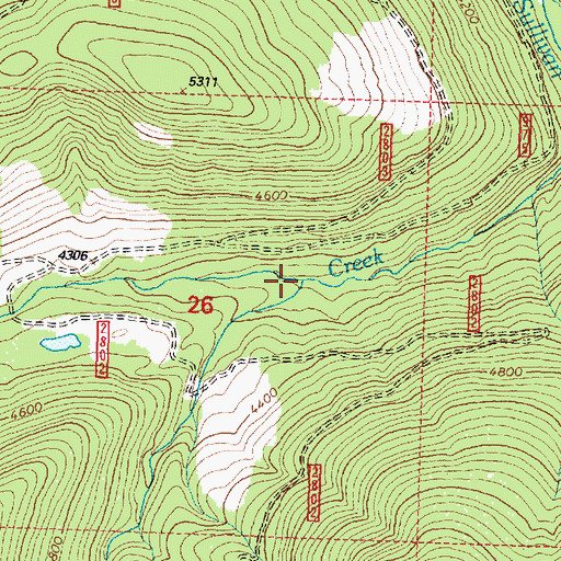 Topographic Map of South Fork Branch Creek, MT
