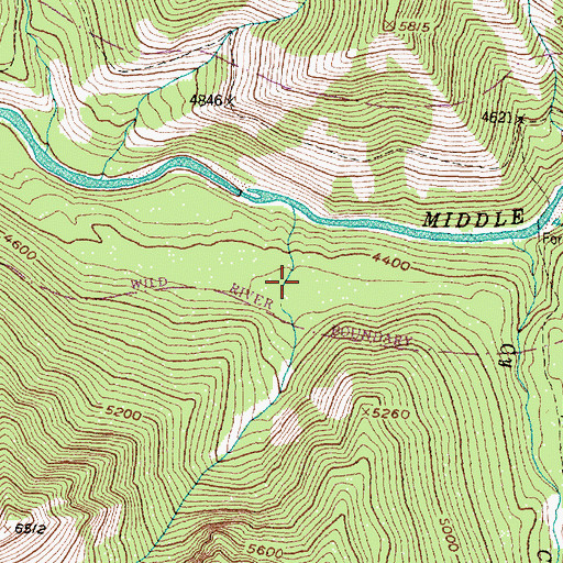 Topographic Map of Great Bear Wilderness, MT