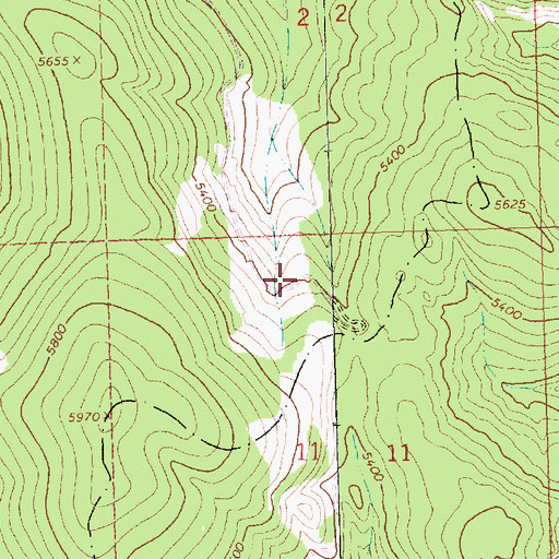 Topographic Map of Martin Divide, MT