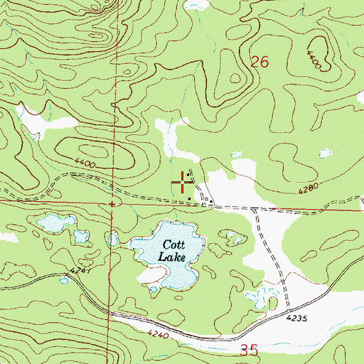 Topographic Map of Cozy Corners, MT