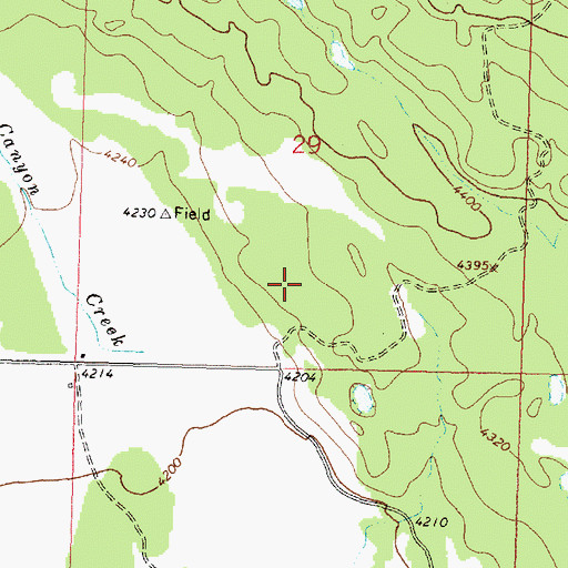 Topographic Map of Cottonwood Park, MT
