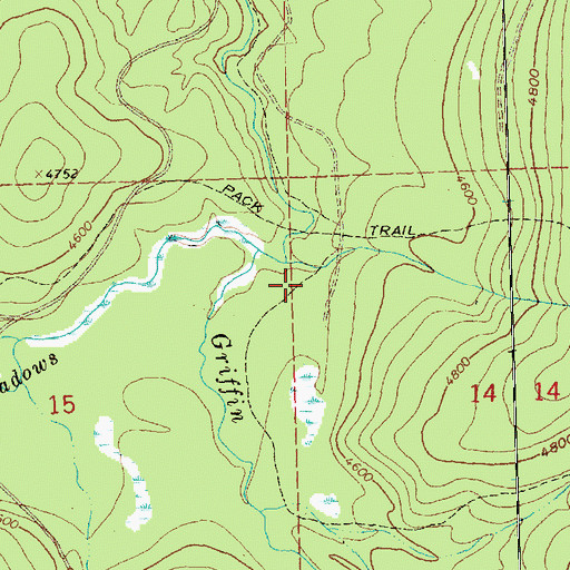 Topographic Map of Griffin Creek Trail, MT