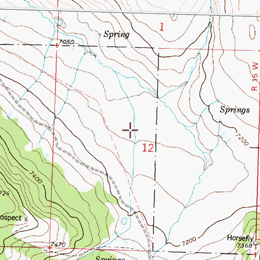 Topographic Map of Dunkwaden Flats, MT