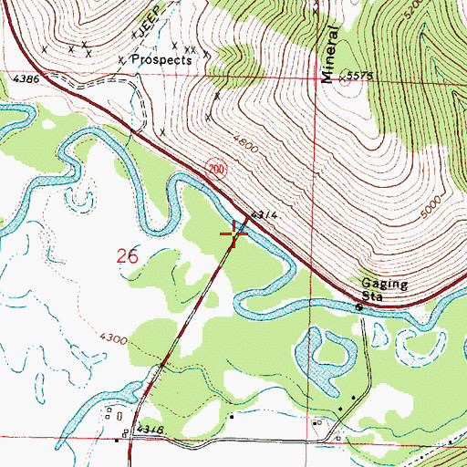 Topographic Map of Mineral Hill Sportsmans Access, MT
