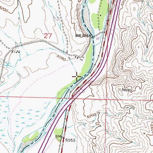 Topographic Map of Brownes Creek, MT