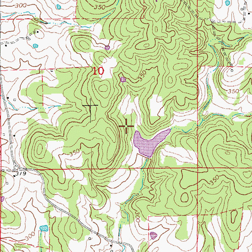 Topographic Map of Cooper Creek Site Six Dam, AR