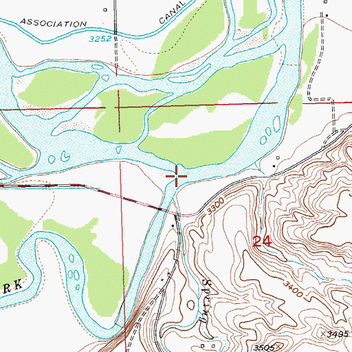 Topographic Map of Clarks Fork Yellowstone River, MT