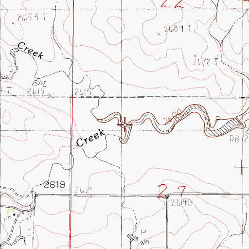 Topographic Map of Beauty Creek, MT