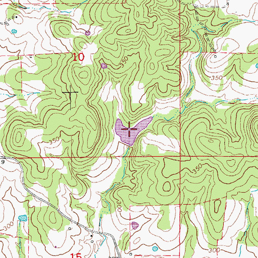 Topographic Map of Cooper Creek Site Six Reservoir, AR