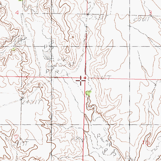 Topographic Map of Jones Coulee, MT