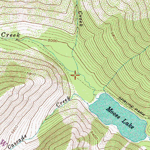 Topographic Map of Goal Creek, MT