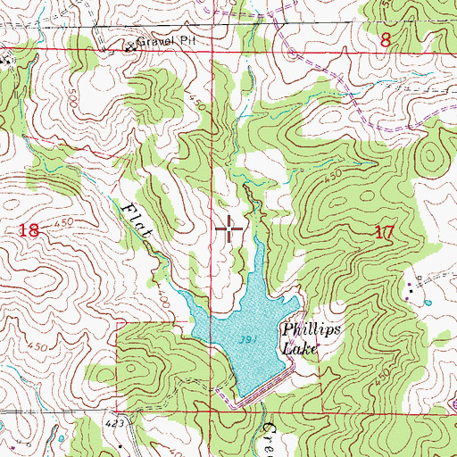 Topographic Map of Flat Creek Site One Dam, AR