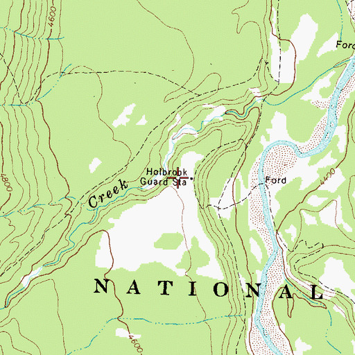 Topographic Map of Holbrook Guard Station, MT