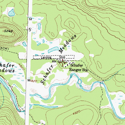 Topographic Map of Schafer Ranger Station, MT