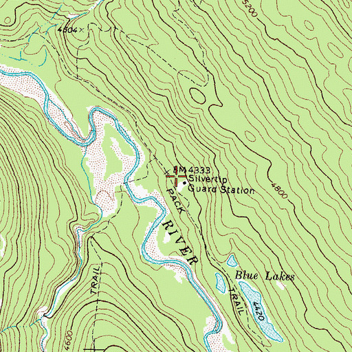 Topographic Map of Silvertip Guard Station, MT