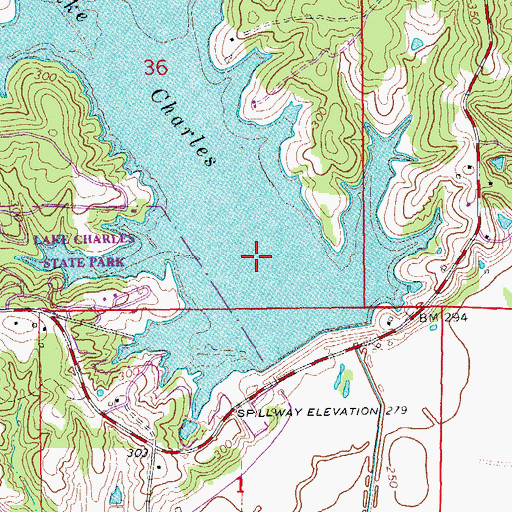 Topographic Map of Flat Creek Site Three Dam, AR
